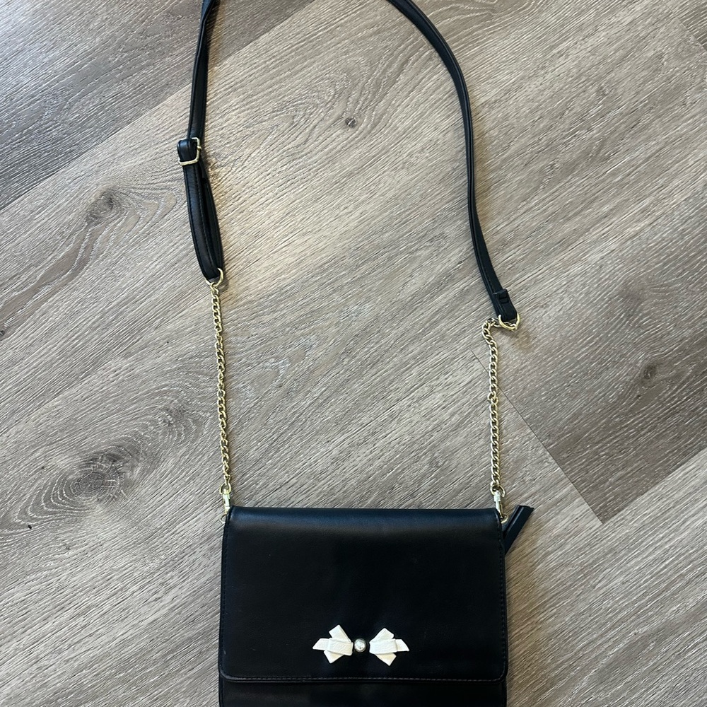 Black Leather Crossbody Bag
